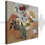 Tableau - Vincent Van Gogh – Stilllife with Japanese vase, roses and anemones