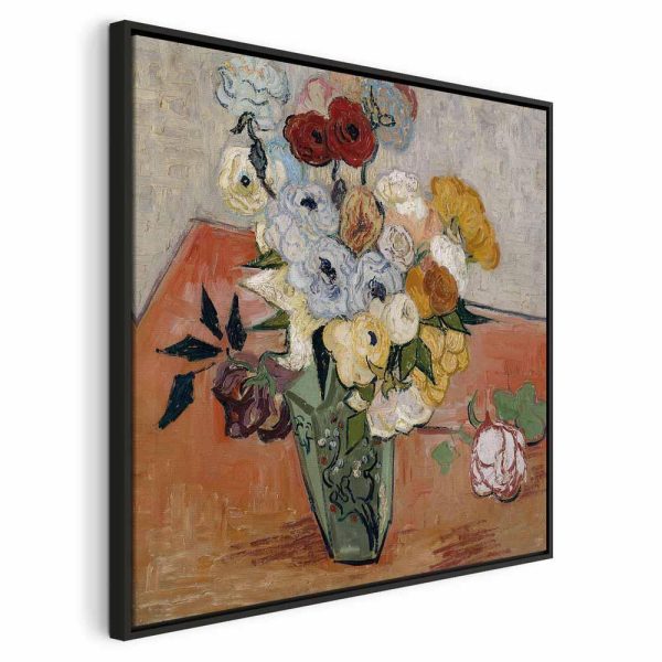 Tableau - Vincent Van Gogh – Stilllife with Japanese vase, roses and anemones