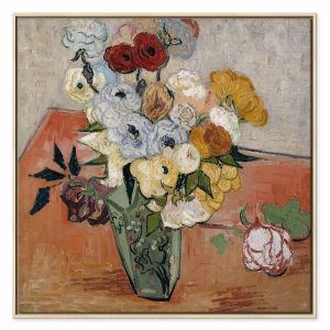 Tableau - Vincent Van Gogh – Stilllife with Japanese vase, roses and anemones