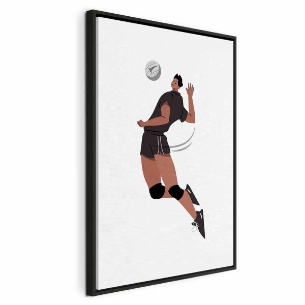 Tableau - Volleyball Player on a White Background - Illustration