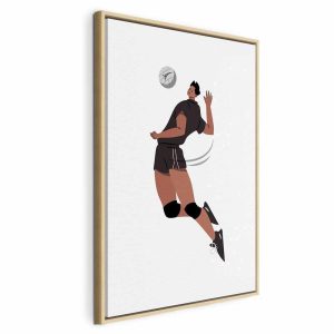 Tableau - Volleyball Player on a White Background - Illustration