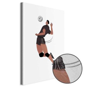Tableau - Volleyball Player on a White Background - Illustration