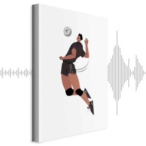 Tableau - Volleyball Player on a White Background - Illustration