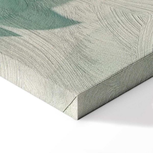 Tableau - Watercolor Botanical Motif Delicate Green-Beige Leaves