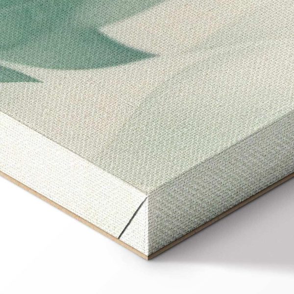 Tableau - Watercolor Botanical Motif Delicate Green-Beige Leaves