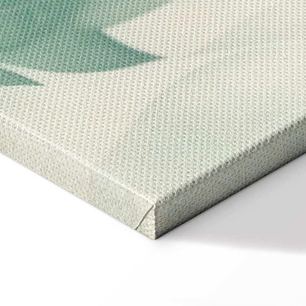 Tableau - Watercolor Botanical Motif Delicate Green-Beige Leaves