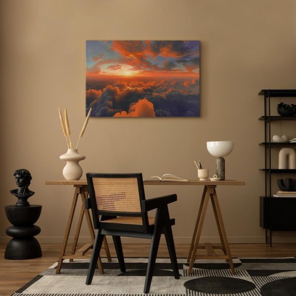 Tableau - When Dawn Tickles the Clouds: A Spectacle of Colors on the Morning Sky