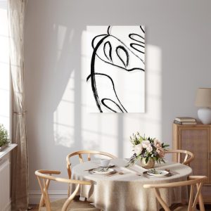 Tableau - White Monstera (1 Part) Vertical