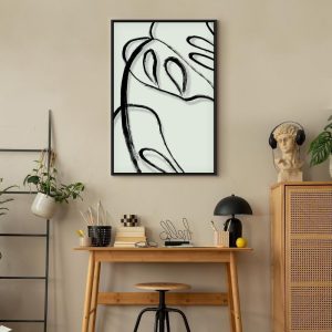 Tableau - White Monstera (1 Part) Vertical