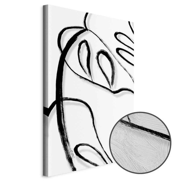 Tableau - White Monstera (1 Part) Vertical