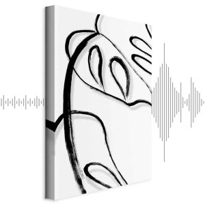 Tableau - White Monstera (1 Part) Vertical