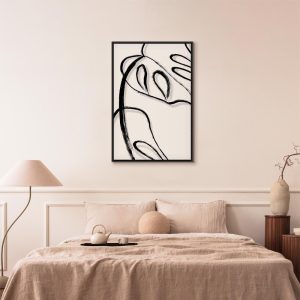 Tableau - White Monstera (1 Part) Vertical