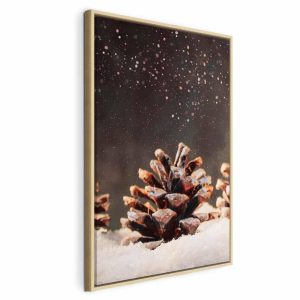 Tableau - Winter Pine Cone (1 Part) Vertical