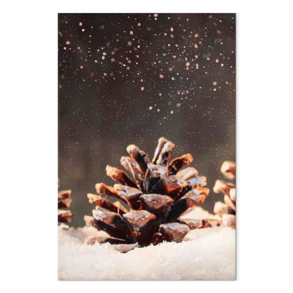 Tableau - Winter Pine Cone (1 Part) Vertical