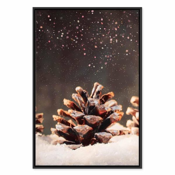 Tableau - Winter Pine Cone (1 Part) Vertical