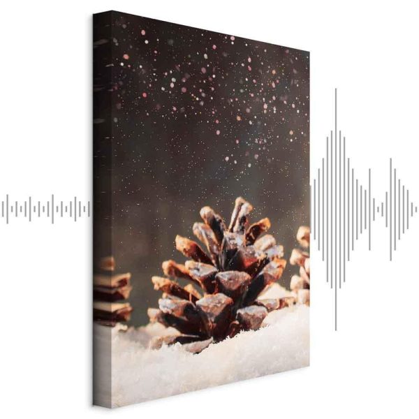 Tableau - Winter Pine Cone (1 Part) Vertical
