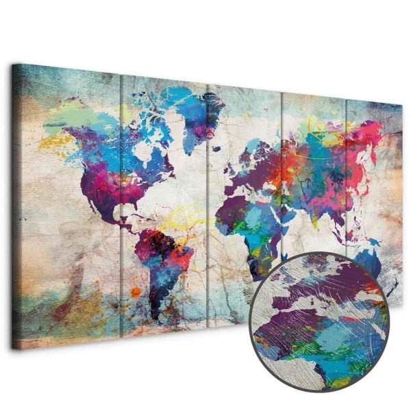 Tableau - World Map: Cracked Wall