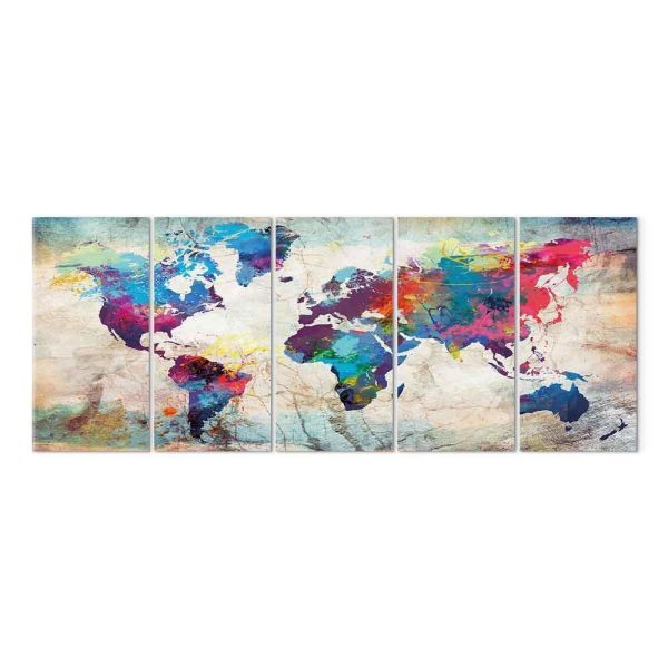 Tableau - World Map: Cracked Wall