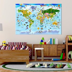 Tableau en liège - Children's Map: Colourful Travels