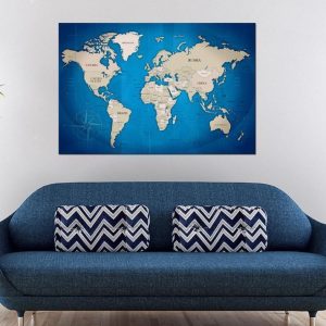 Tableau en liège - Dark Blue Trail