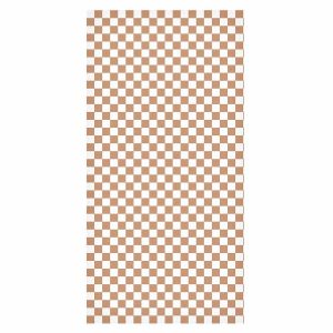 Tapisserie murale - Checkerboard Pattern - Brown-White Grid with a Subtle Noise