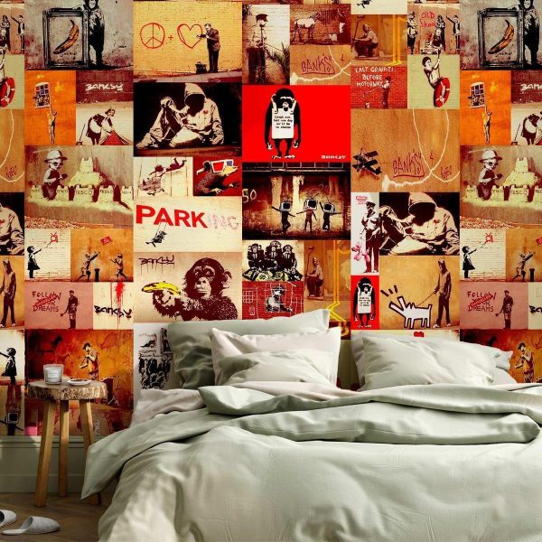 Tapisserie murale - Collage - Banksy