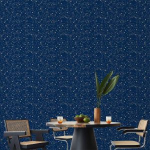 Tapisserie murale - Cosmic Inspirations - Pattern with Stars and Constellations on a Dark Background
