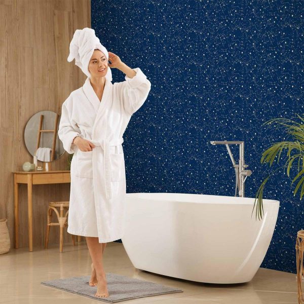 Tapisserie murale - Cosmic Inspirations - Pattern with Stars and Constellations on a Dark Background