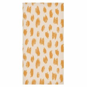 Tapisserie murale - Drawn Pattern in Dots and Spots - in shades of orange and ecru