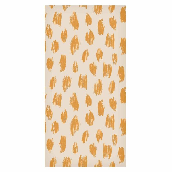 Tapisserie murale - Drawn Pattern in Dots and Spots - in shades of orange and ecru