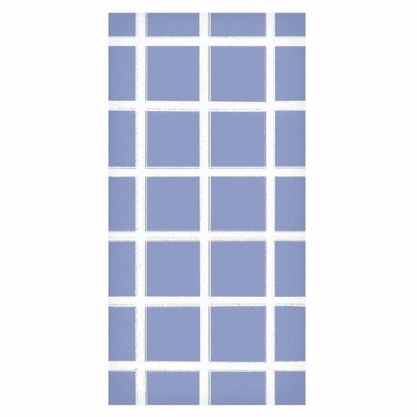 Tapisserie murale - Lines and Symmetry - Expressive White Grid on a Blue Background