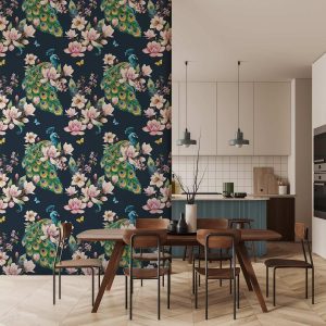 Tapisserie murale - Magnolias and Peacocks