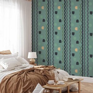 Tapisserie murale - Mint Wave