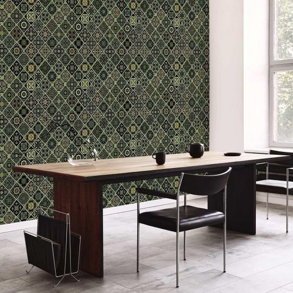 Tapisserie murale - Olive Mosaic