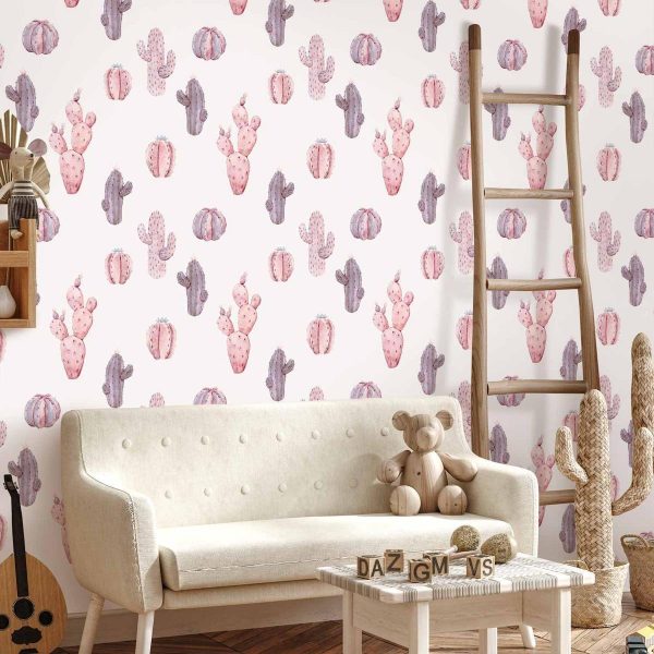 Tapisserie murale - Pink Cacti