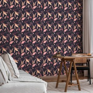 Tapisserie murale - Pink Grasses