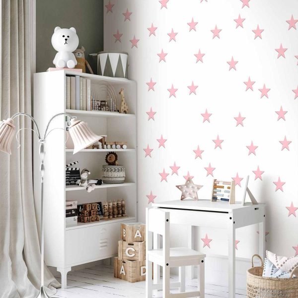 Tapisserie murale - Pink Stars