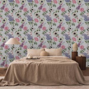 Tapisserie murale - Roses and Lilacs