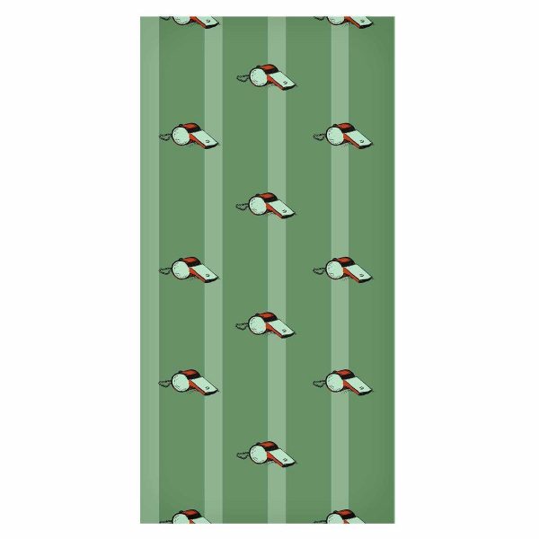 Tapisserie murale - Sports Whistles - Repeating pattern on a striped green background