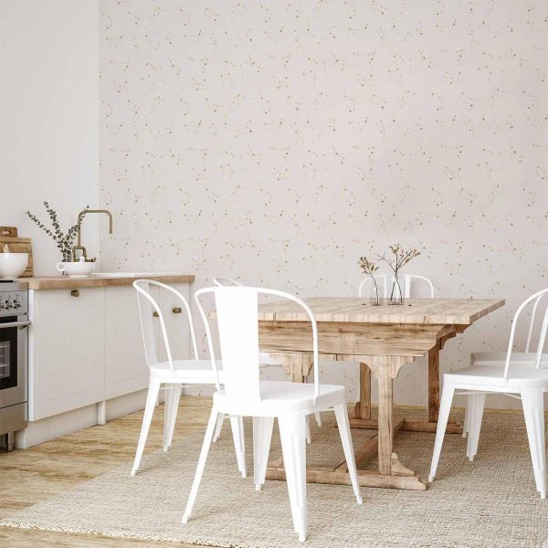 Tapisserie murale - Star Map - Delicate Constellations in Warm Shades