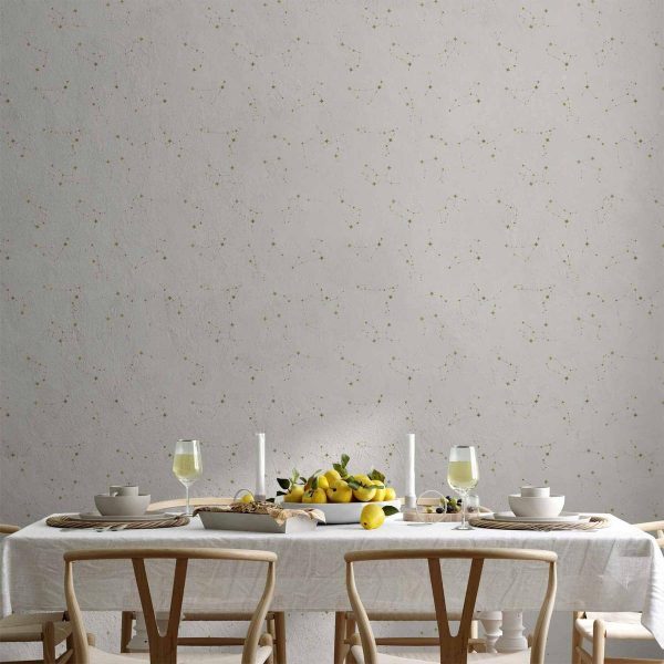 Tapisserie murale - Star Map - Delicate Constellations in Warm Shades