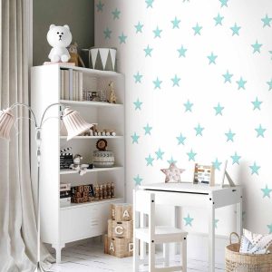 Tapisserie murale - Stars - Aquamarine
