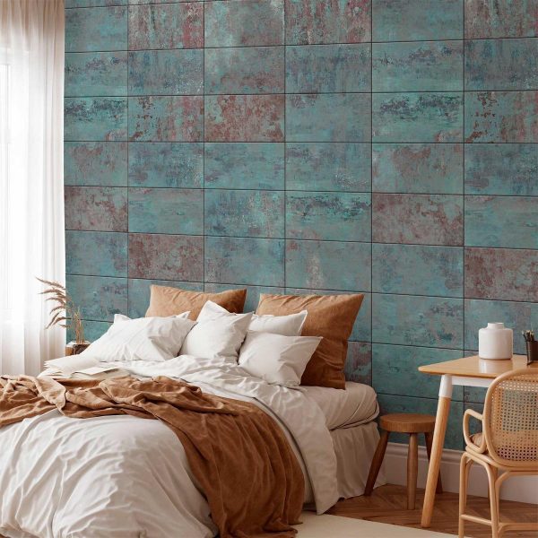 Tapisserie murale - Turquoise Concrete
