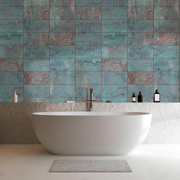 Tapisserie murale - Turquoise Concrete