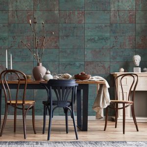 Tapisserie murale - Turquoise Concrete