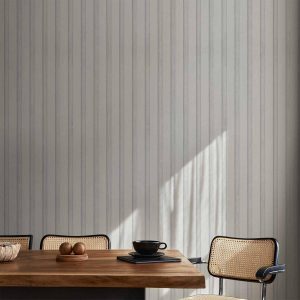 Tapisserie murale - Wooden Texture - Symmetrical vertical lines on a white background